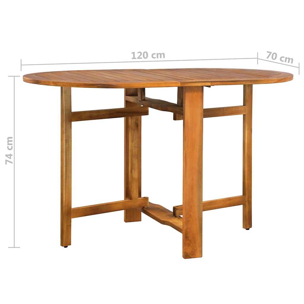 5-dijelni vrtni blagovaonski set od masivnog bagremovog drva