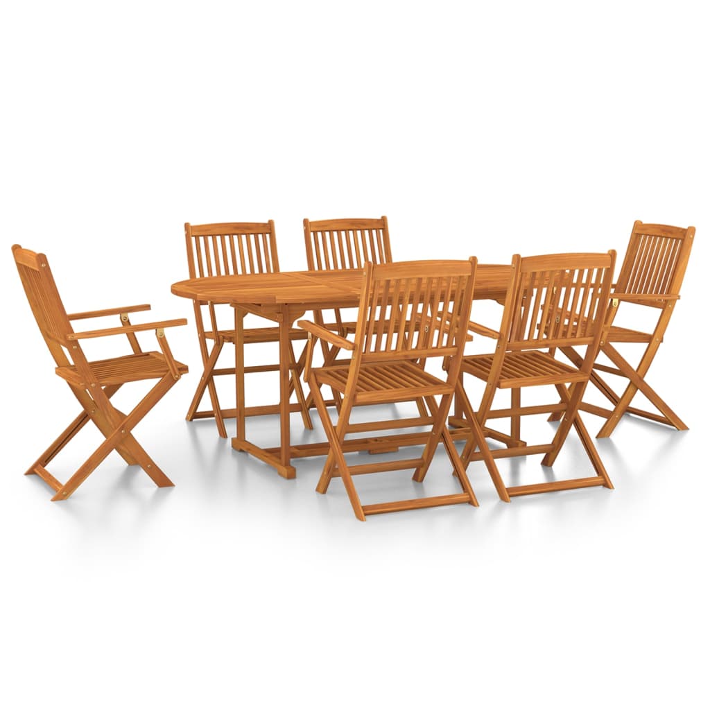7-dijelni vrtni blagovaonski set 180x90x75 cm bagremovog drva