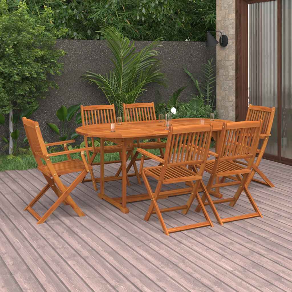 7-dijelni vrtni blagovaonski set 180x90x75 cm bagremovog drva