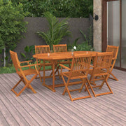 7-dijelni vrtni blagovaonski set 180x90x75 cm bagremovog drva