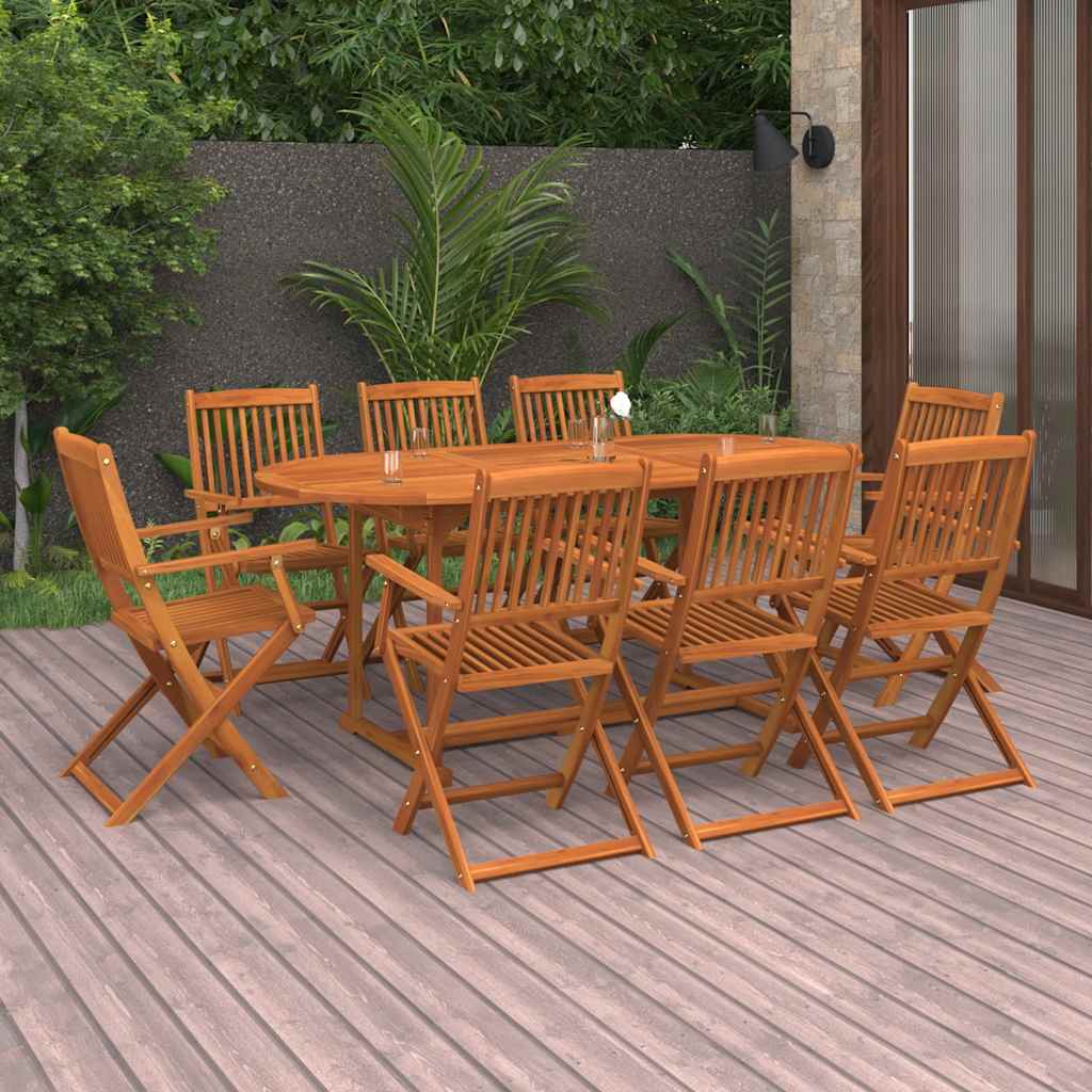 9-dijelni vrtni blagovaonski set 180x90x75 cm bagremovog drva