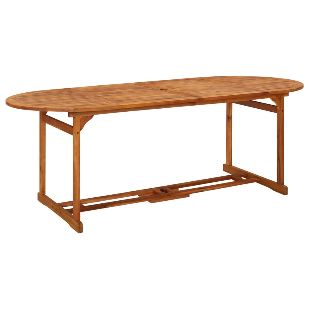 11-dijelni vrtni blagovaonski set 220x90x75 cm bagremovog drva