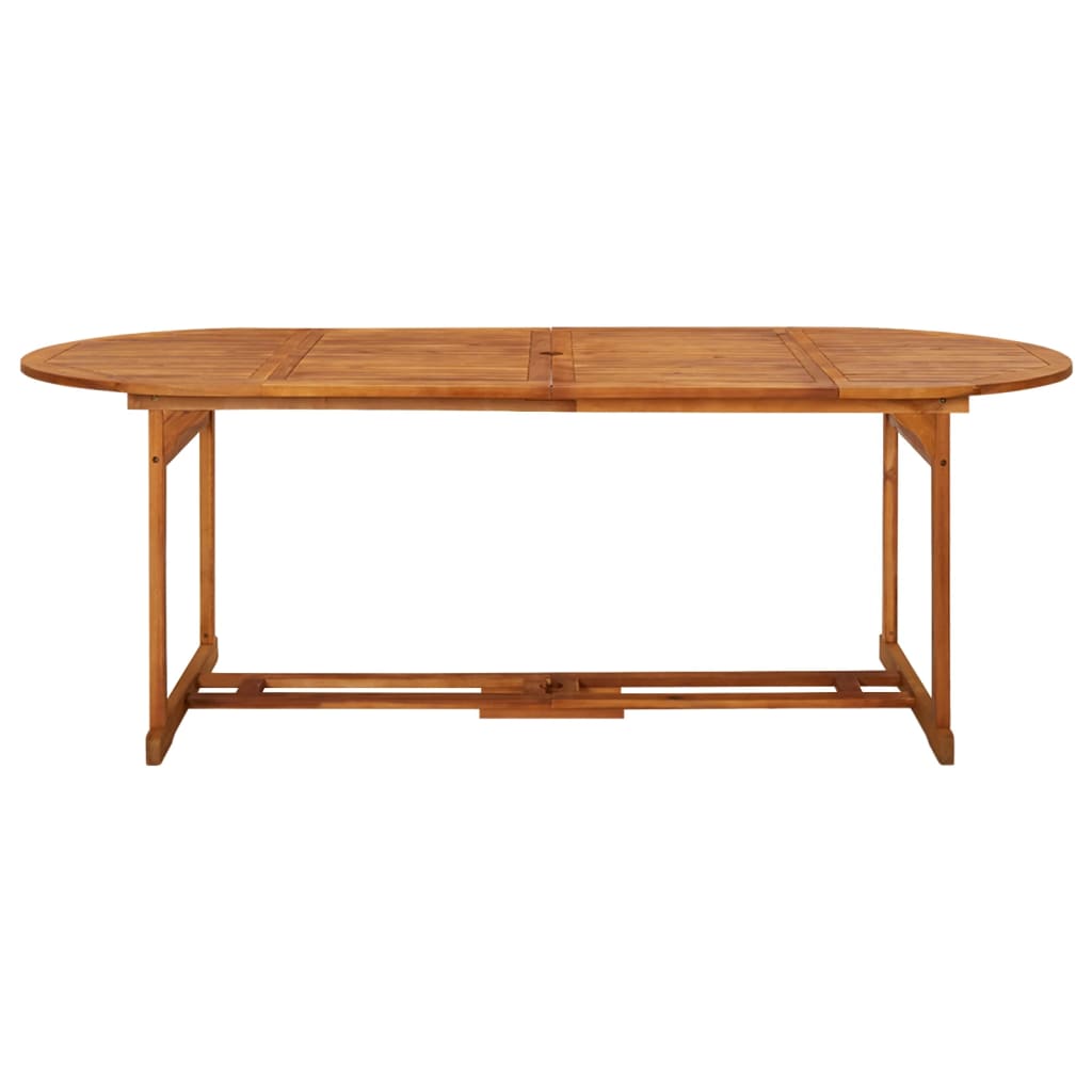 11-dijelni vrtni blagovaonski set 220x90x75 cm bagremovog drva