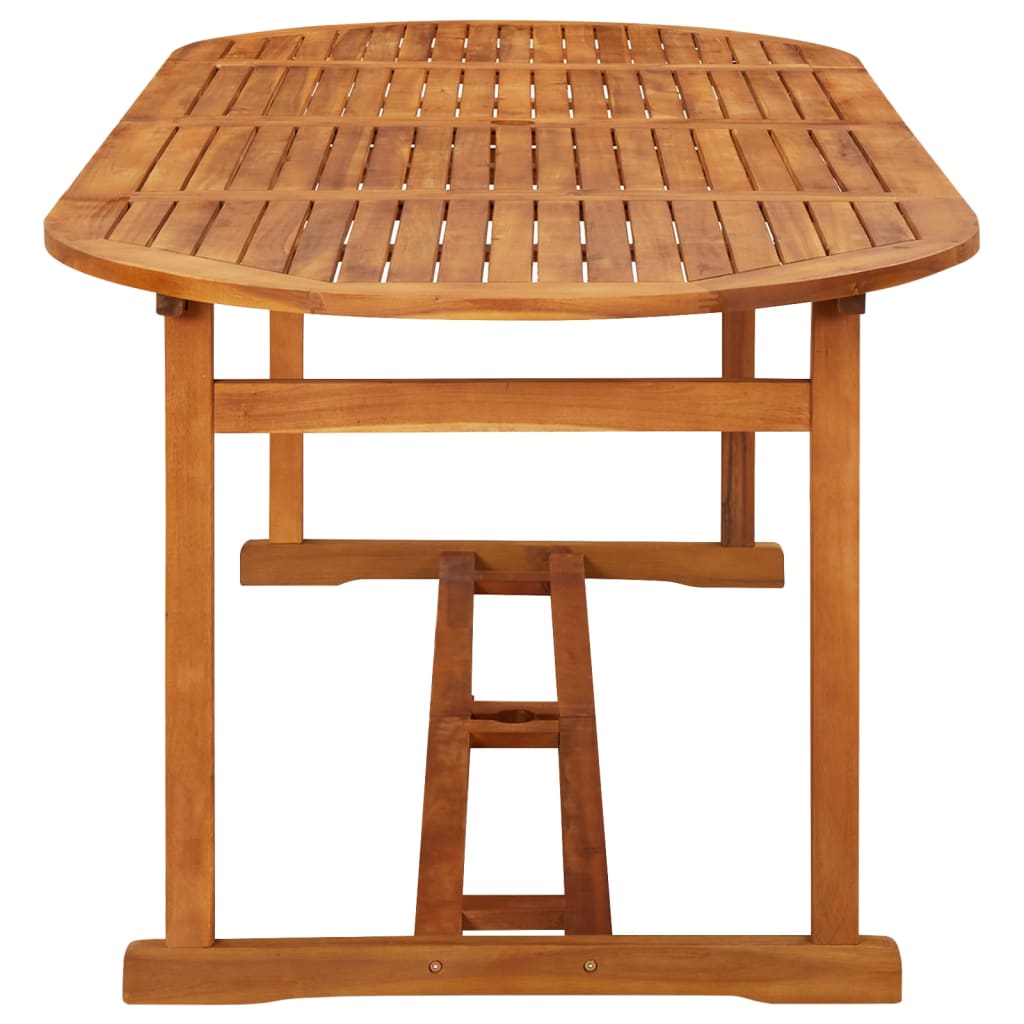 11-dijelni vrtni blagovaonski set 220x90x75 cm bagremovog drva