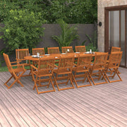 13-dijelni vrtni blagovaonski set 280x90x75 cm bagremovog drva