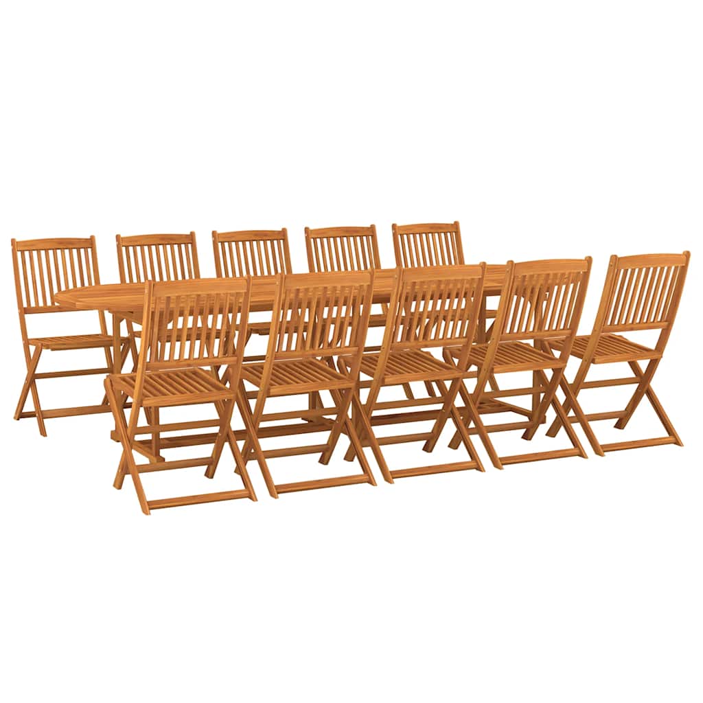 11-dijelni vrtni blagovaonski set 280x90x75 cm bagremovog drva