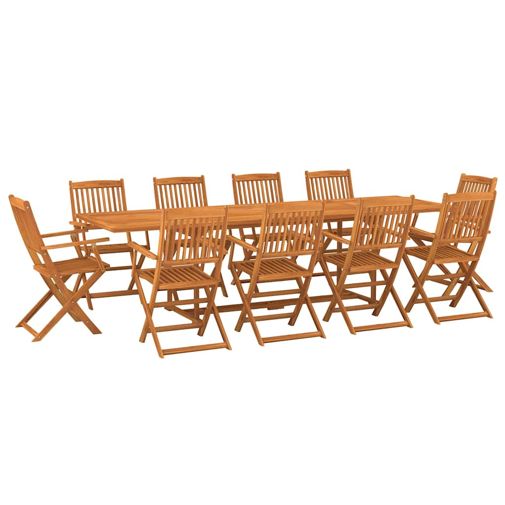 11-dijelni vrtni blagovaonski set 280x90x75 cm bagremovog drva