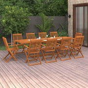11-dijelni vrtni blagovaonski set 280x90x75 cm bagremovog drva