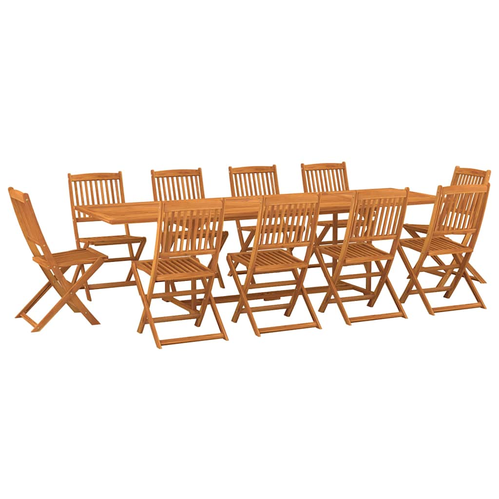 11-dijelni vrtni blagovaonski set 280x90x75 cm bagremovog drva Smeđa