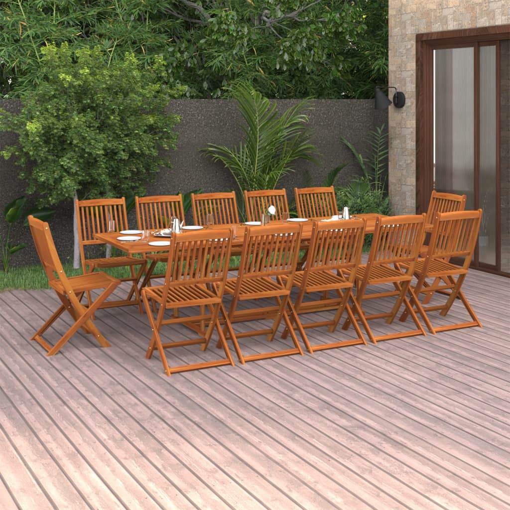 13-dijelni vrtni blagovaonski set 280x90x75 cm bagremovog drva