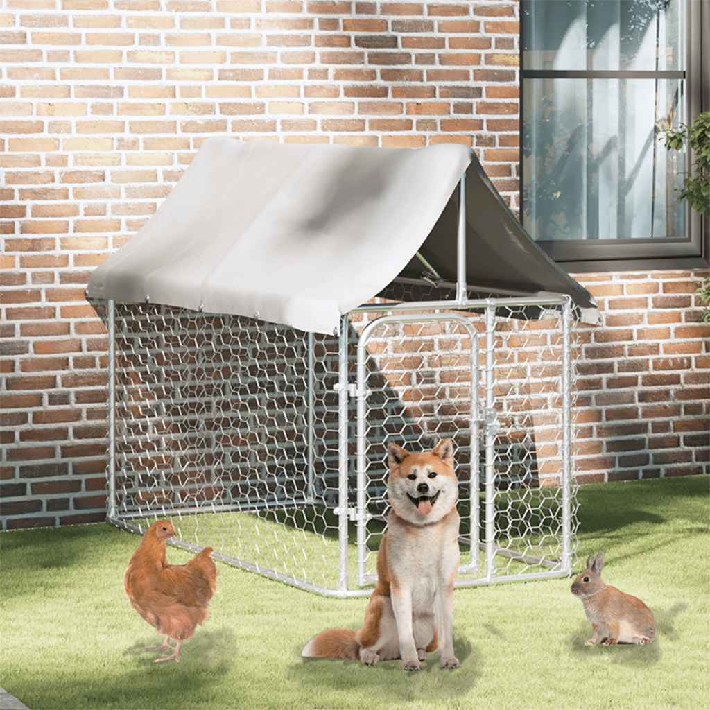 Vanjski kavez za pse s krovom 200 x 100 x 150 cm