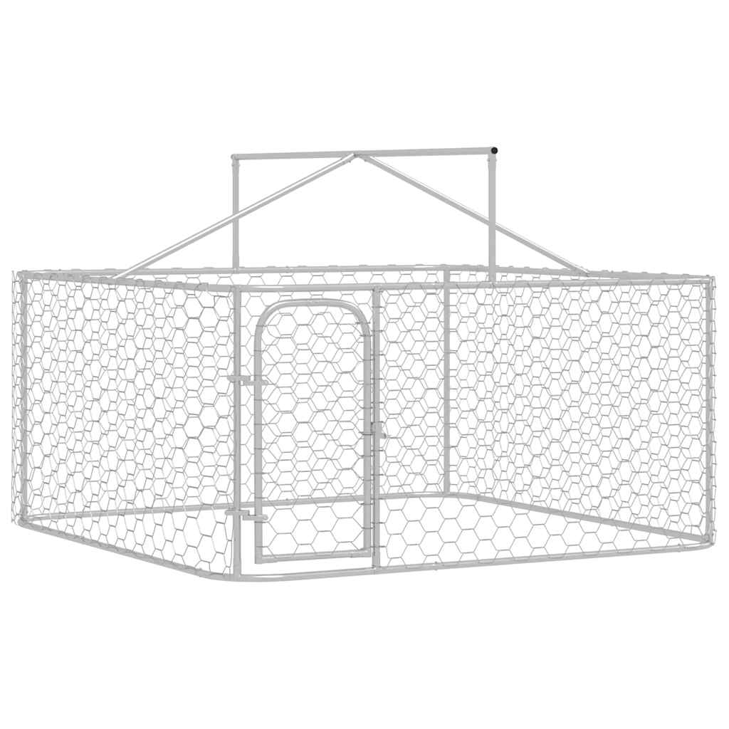Vanjski kavez za pse s krovom 200 x 200 x 150 cm