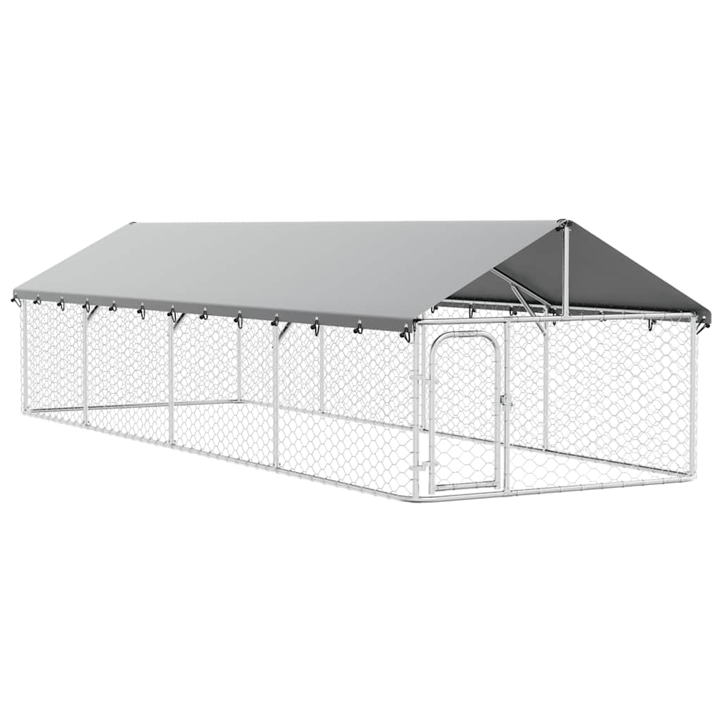 Vanjski kavez za pse s krovom 600 x 200 x 150 cm