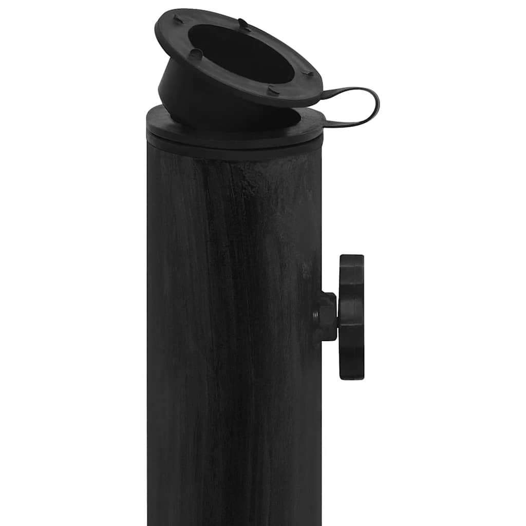 Stalak za suncobran crni 44 x 44 x 31 cm od lijevanog željeza