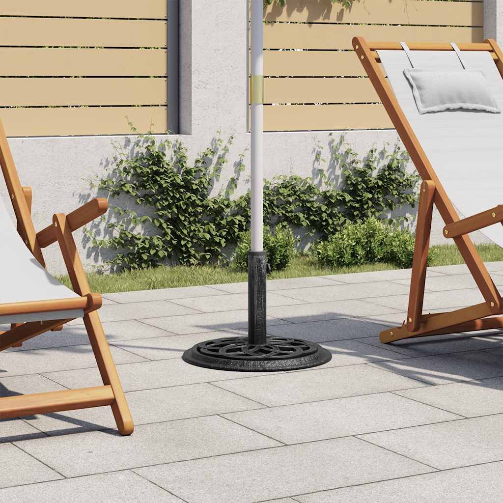 Stalak za suncobran crni 44 x 44 x 31 cm od lijevanog željeza