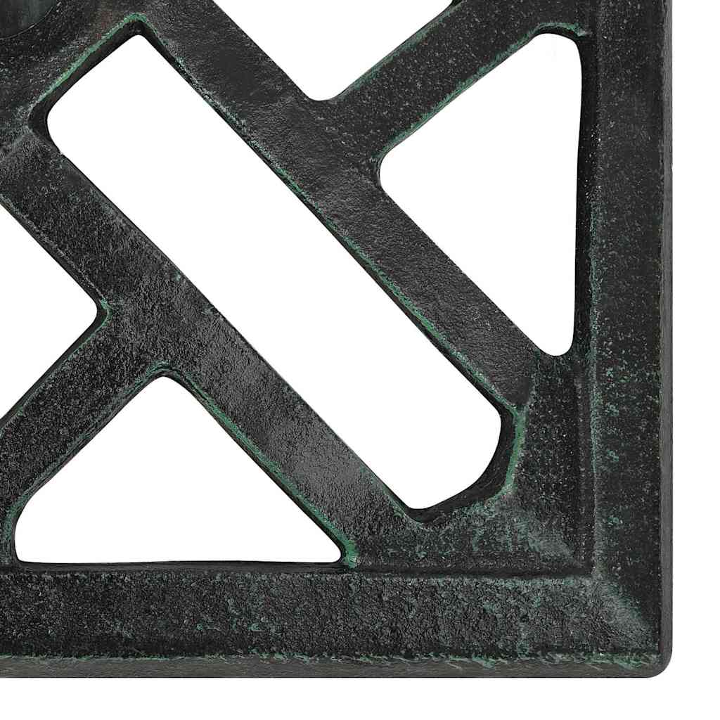 Stalak za suncobran zeleni 44 x 44 x 31 cm od lijevanog željeza