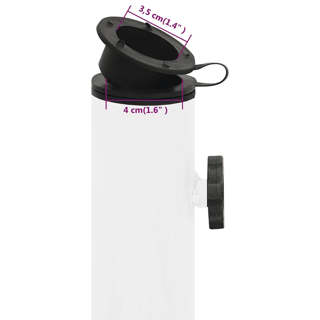 Stalak za suncobran bijeli 40 x 40 x 32 cm od lijevanog željeza