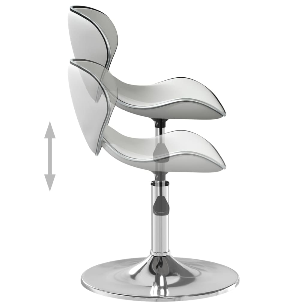 Blagovaonska stolica od umjetne kože bijela