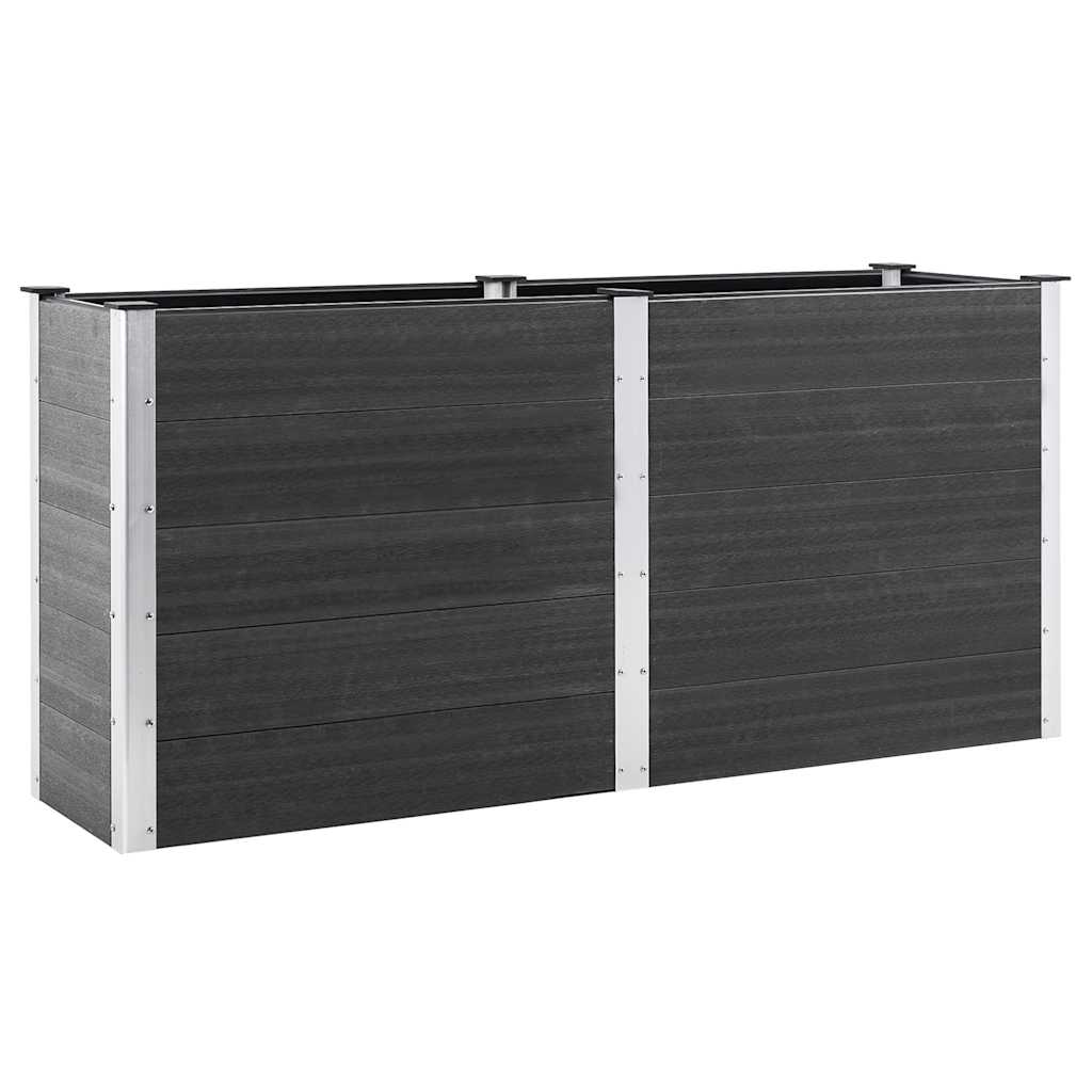 Povišena vrtna gredica 200 x 50 x 91 cm WPC siva
