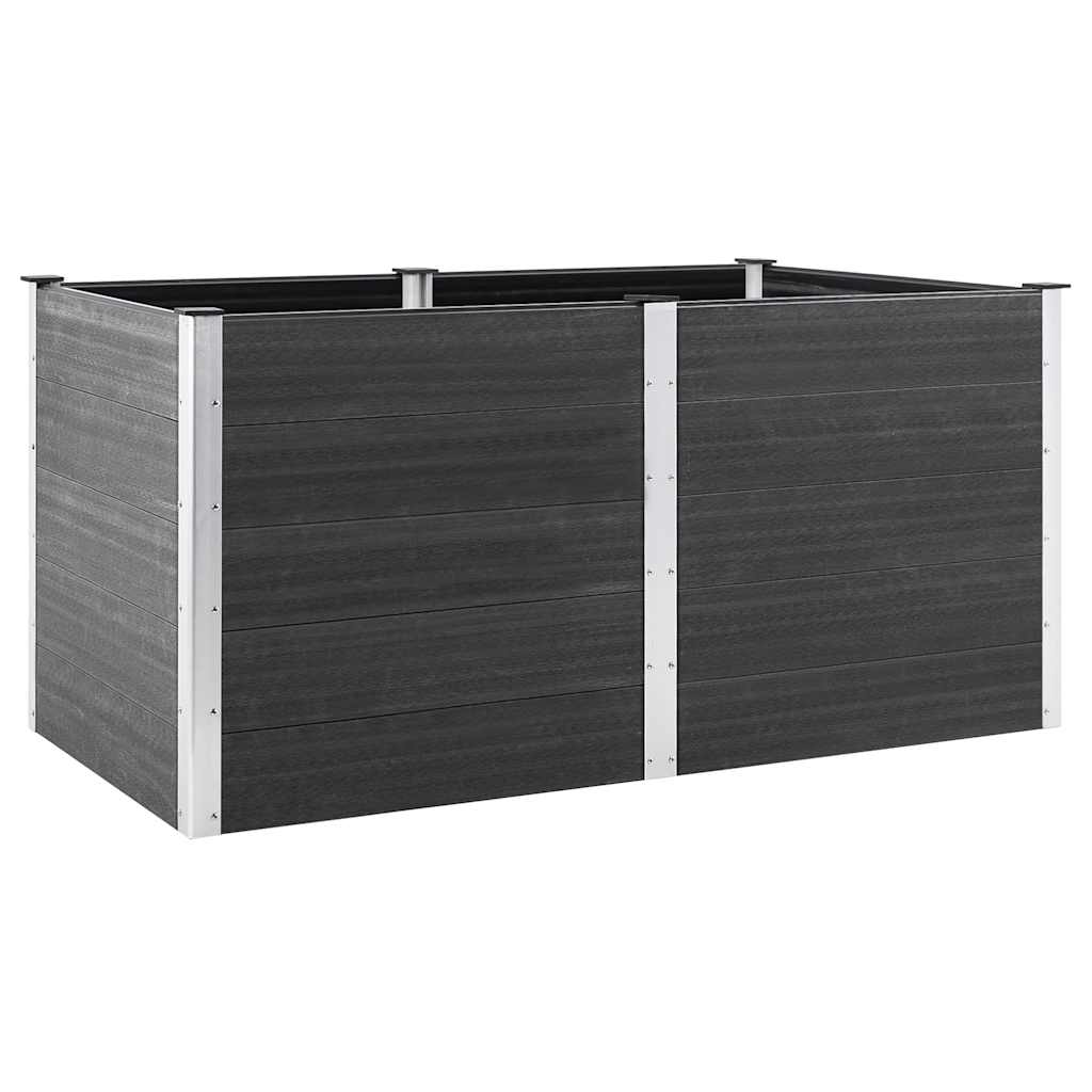 Povišena vrtna gredica 200 x 100 x 91 cm WPC siva