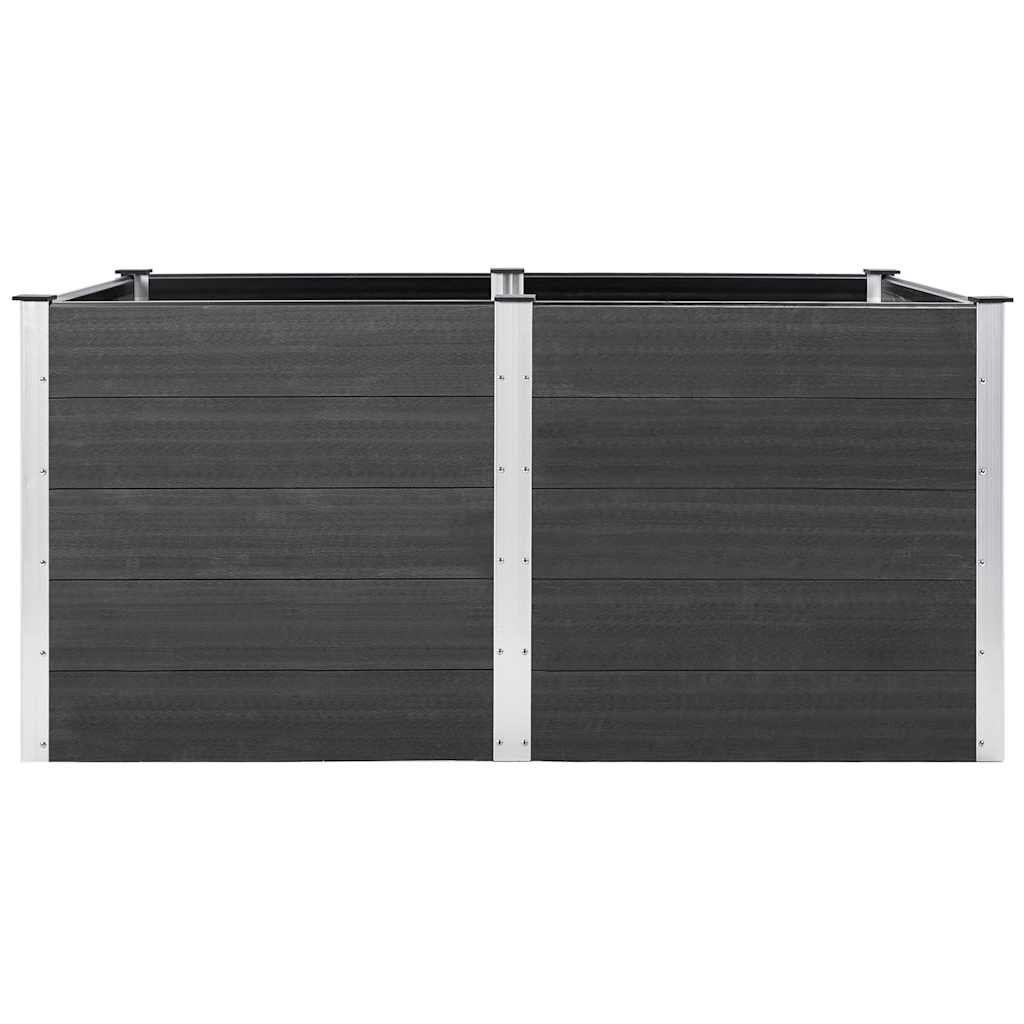Povišena vrtna gredica 200 x 100 x 91 cm WPC siva