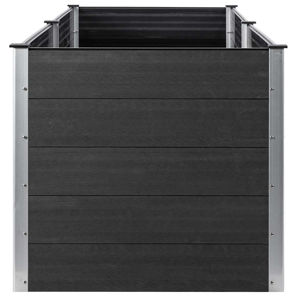 Povišena vrtna gredica 200 x 100 x 91 cm WPC siva