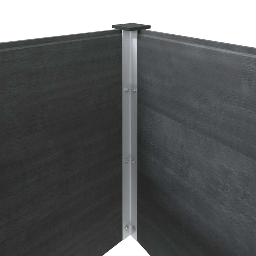 Povišena vrtna gredica 200 x 100 x 91 cm WPC siva