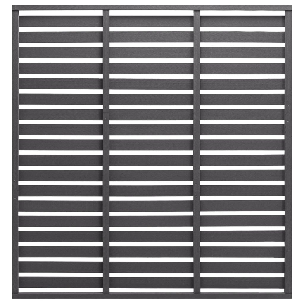 Panel za ogradu WPC 180 x 180 cm sivi