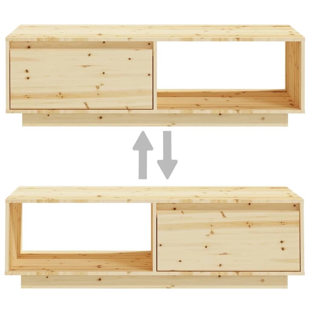 Stolić za kavu 110 x 50 x 33,5 cm od masivne jelovine