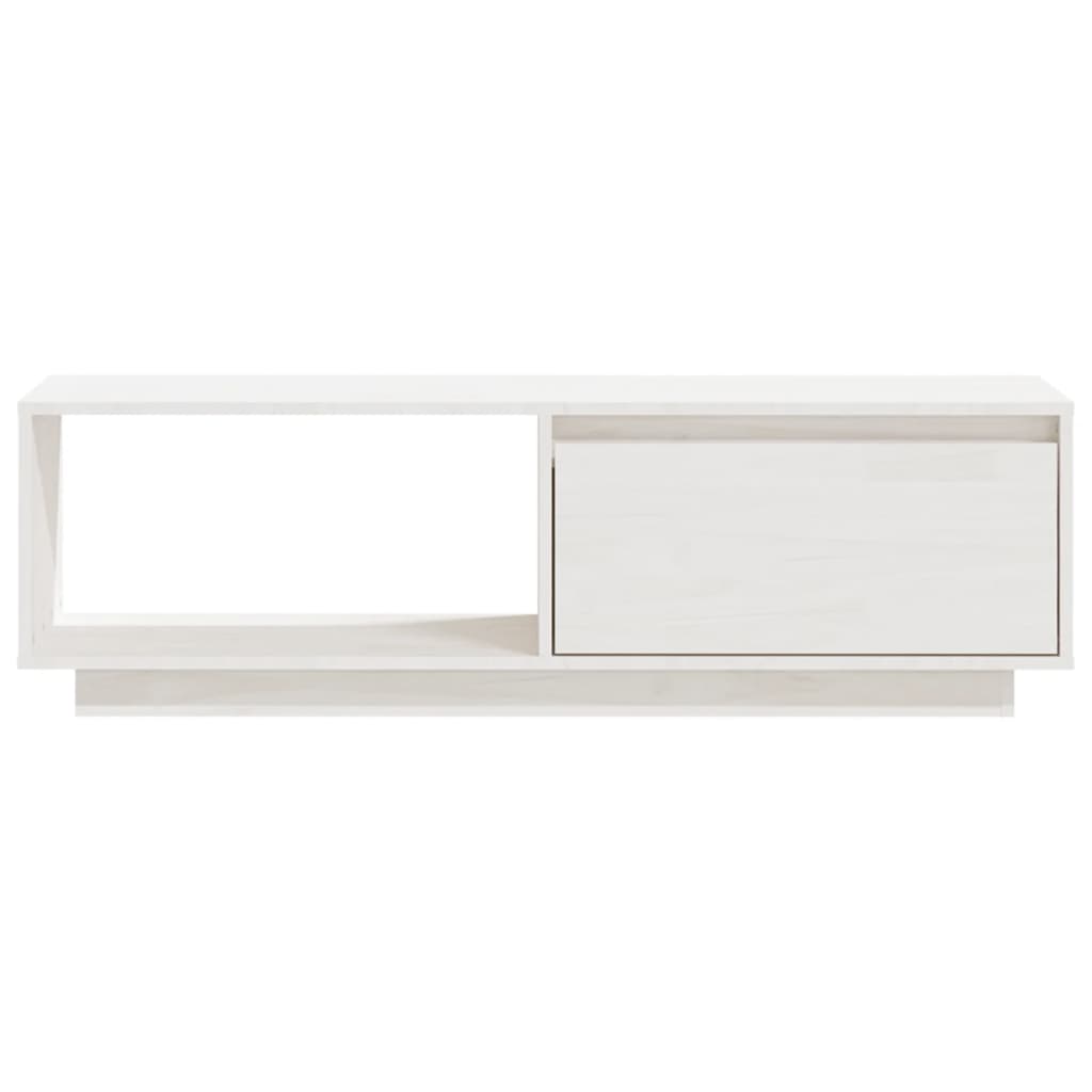 TV ormarić bijeli 110 x 30 x 33,5 cm od masivne borovine
