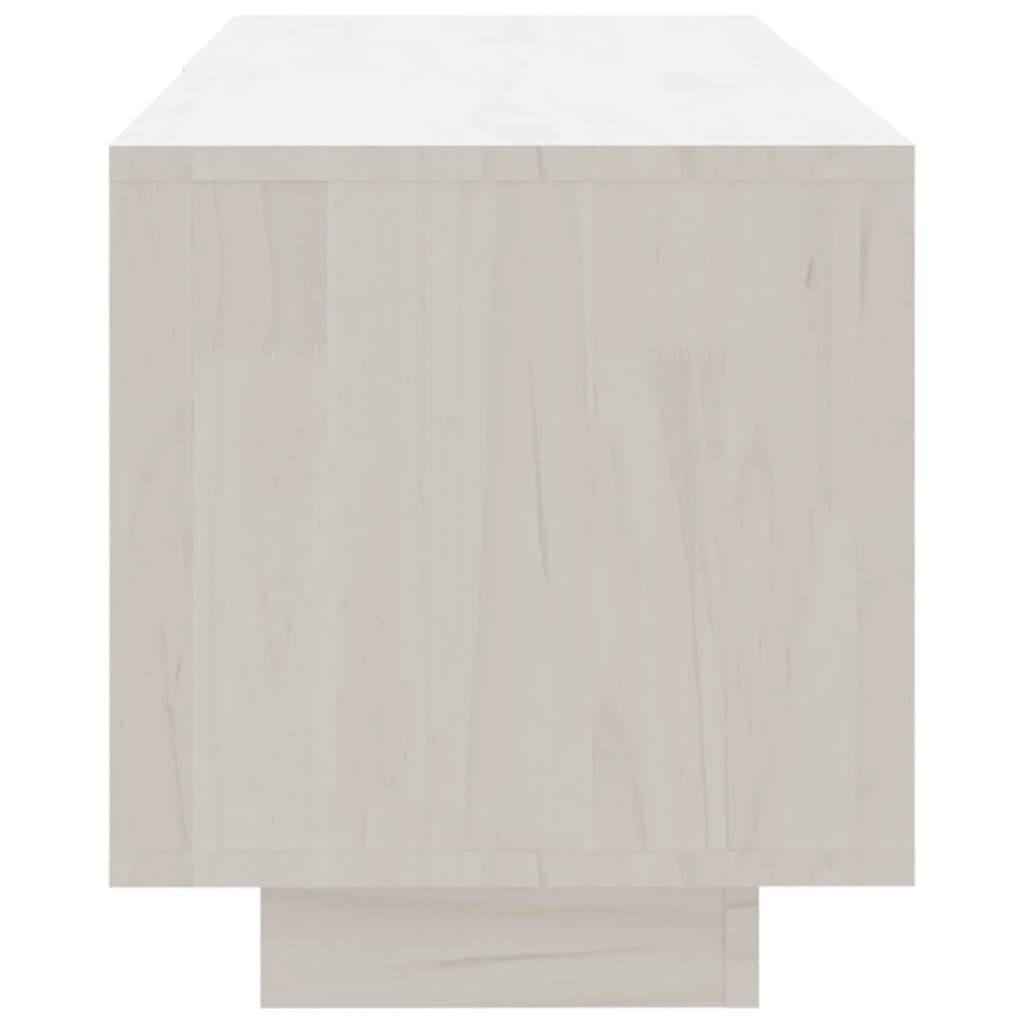 TV ormarić bijeli 110 x 30 x 33,5 cm od masivne borovine