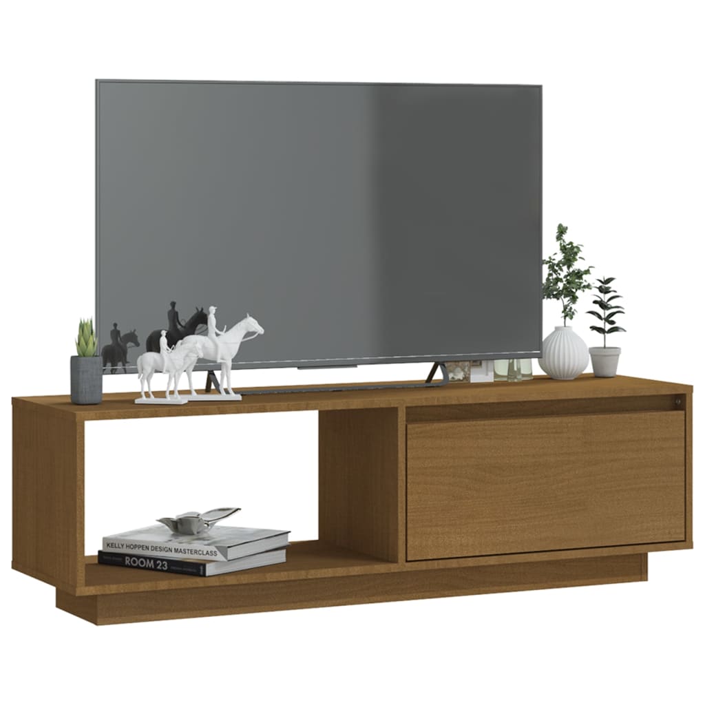 TV ormarić boja meda 110 x 30 x 33,5 cm od masivne borovine