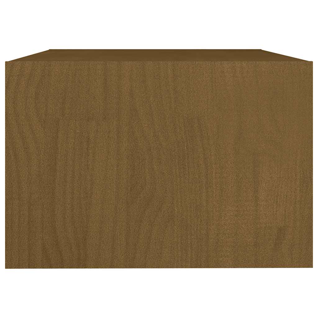Stolić za kavu boja meda 75 x 50 x 33,5 cm od masivne borovine