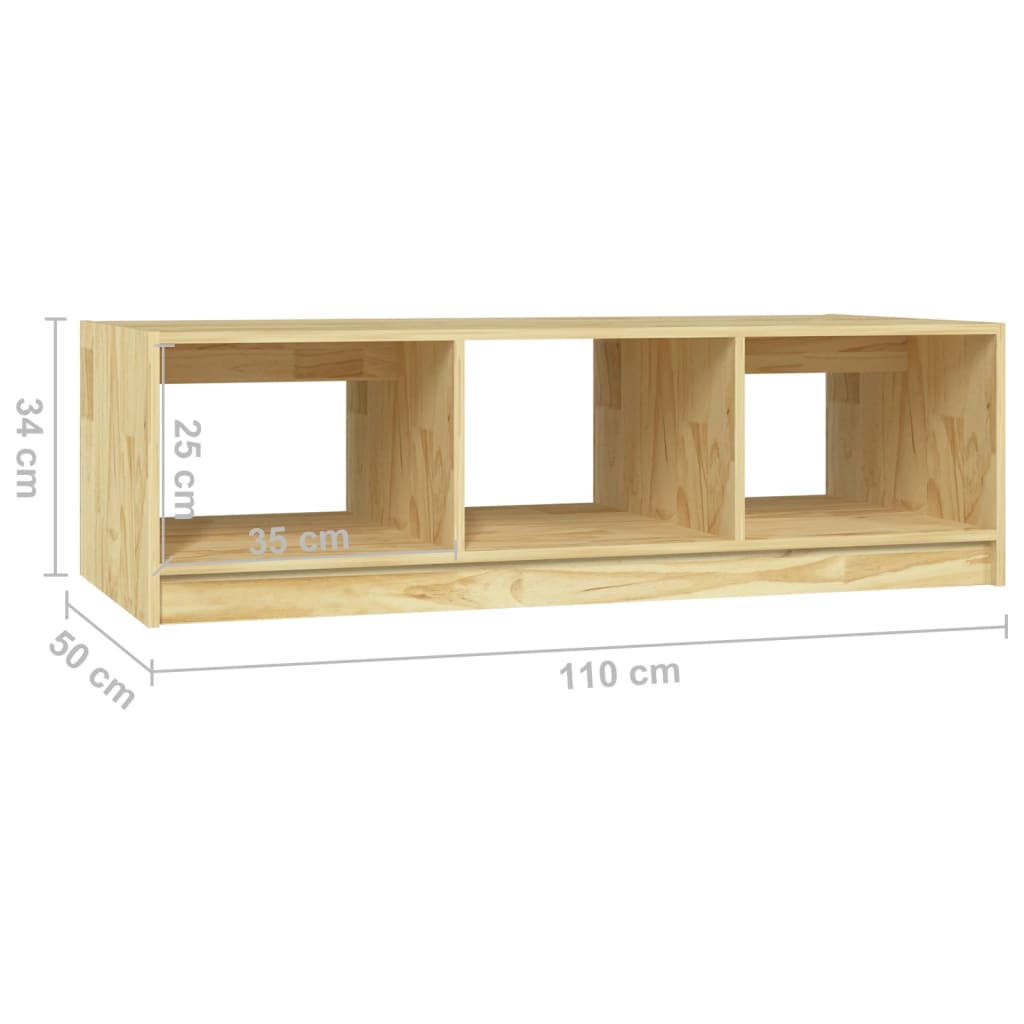 Stolić za kavu 110 x 50 x 34 cm od masivne borovine