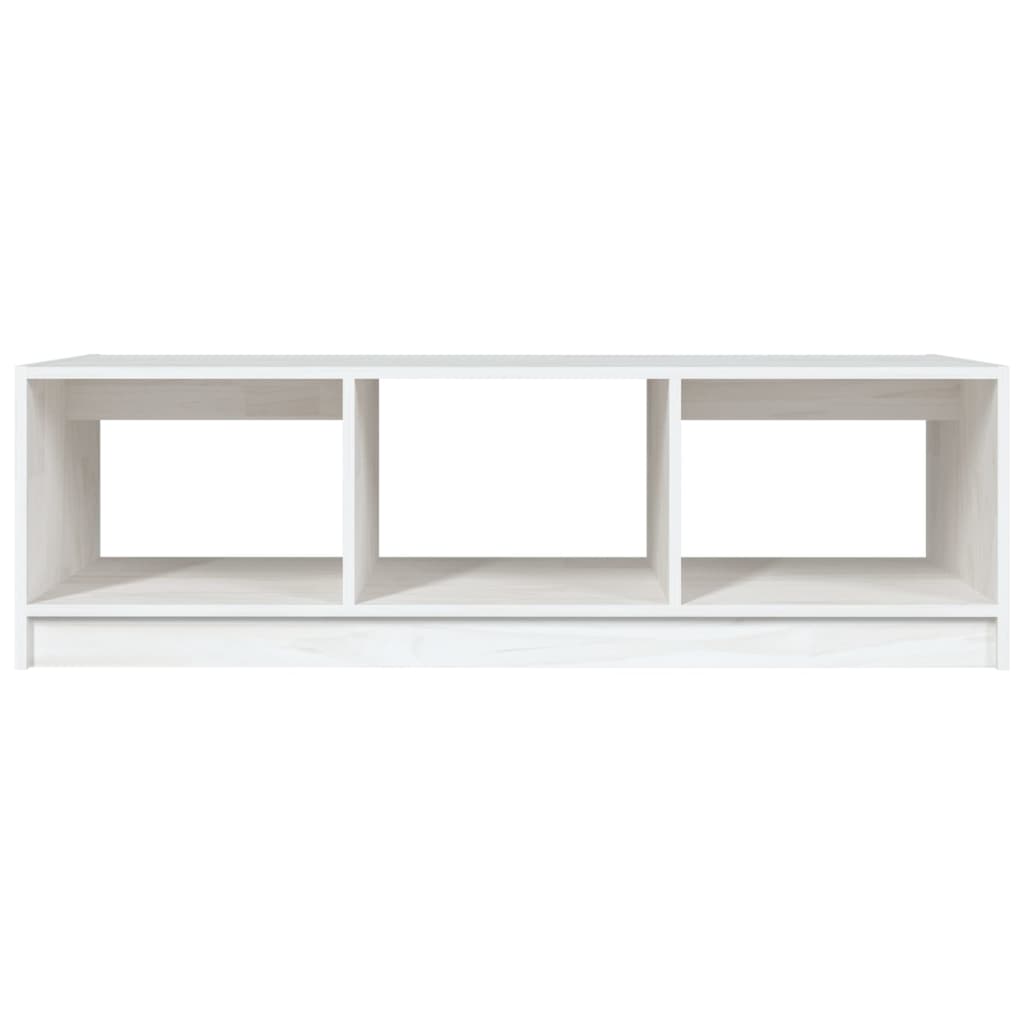 Stolić za kavu bijeli 110 x 50 x 34 cm od masivne borovine