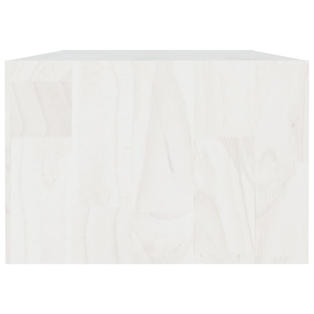 Stolić za kavu bijeli 110 x 50 x 34 cm od masivne borovine