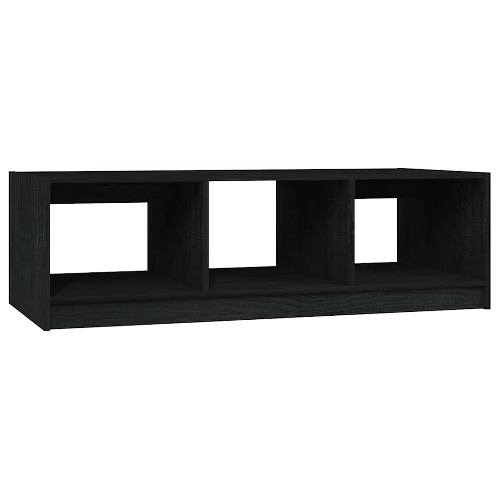Stolić za kavu crni 110 x 50 x 34 cm od masivne borovine