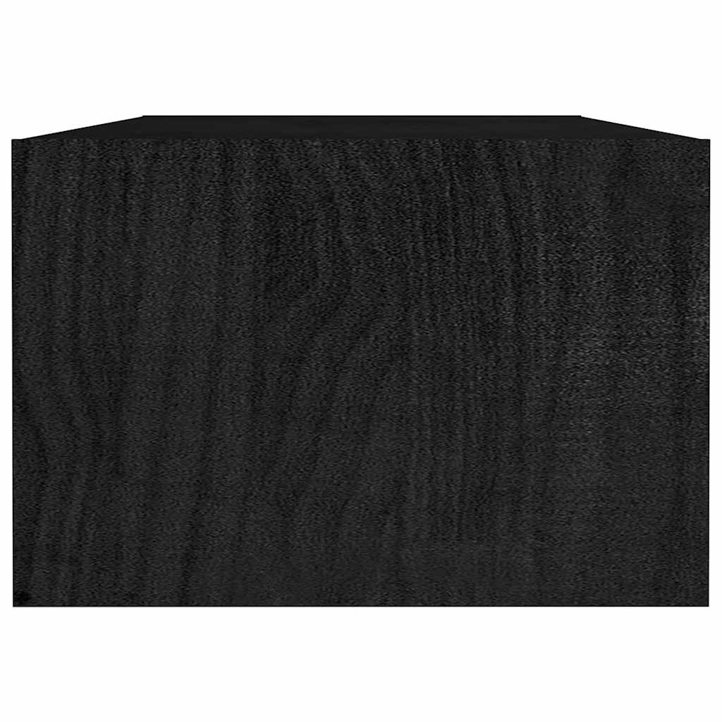 Stolić za kavu crni 110 x 50 x 34 cm od masivne borovine
