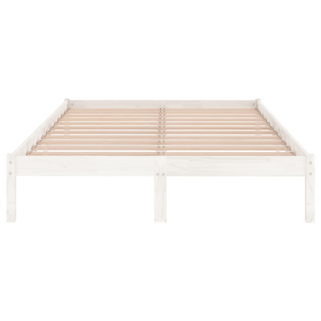 Okvir za krevet od masivne borovine bijeli 200 x 200 cm