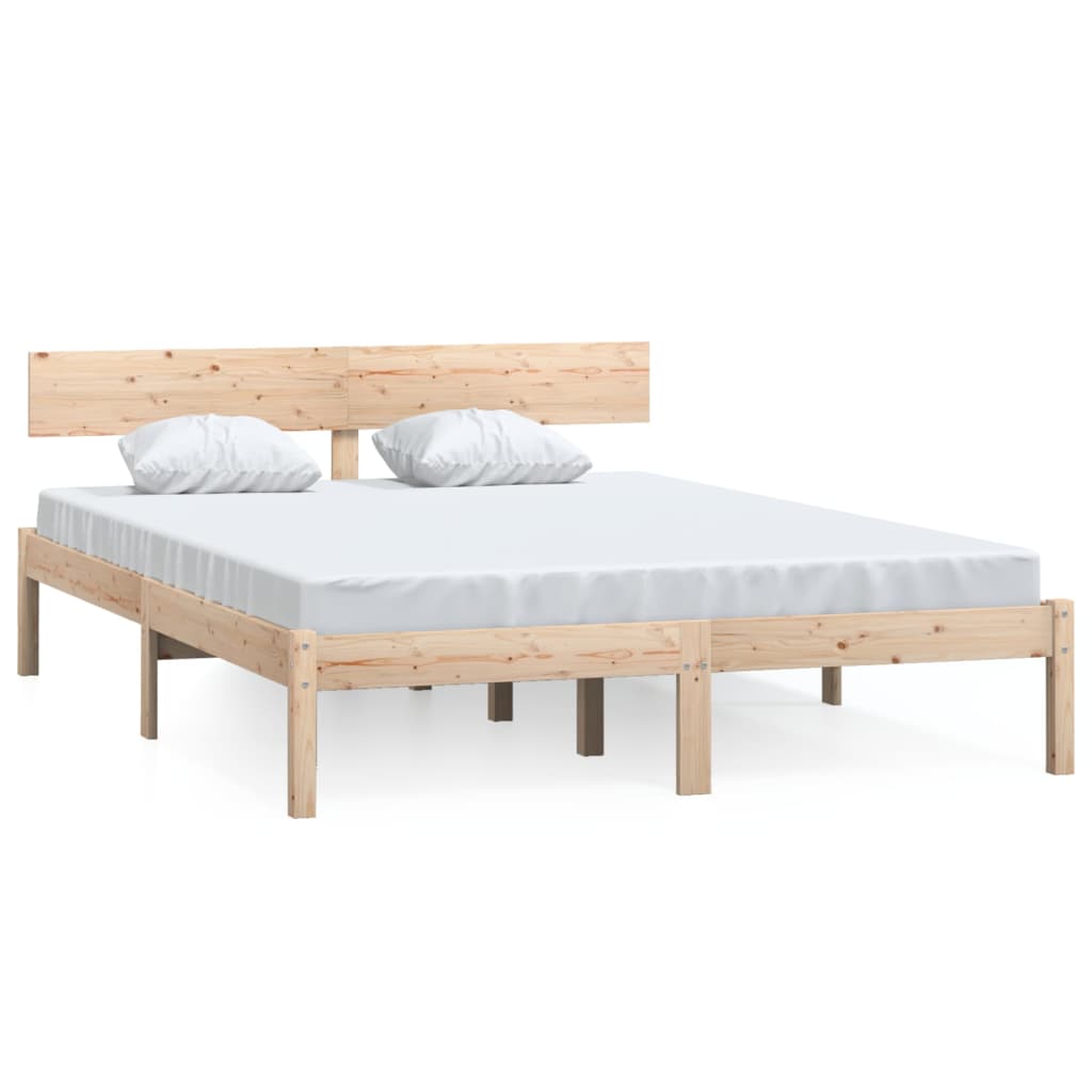 Okvir za krevet od masivnog drva 120 x 190 cm mali bračni