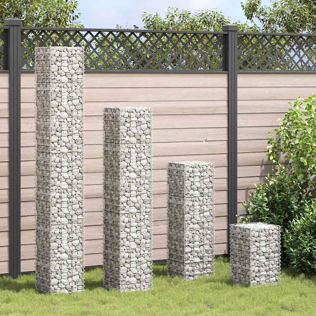 Gabionske gredice 4 kom 30 x 30 x 50/100/150/200 cm željezne