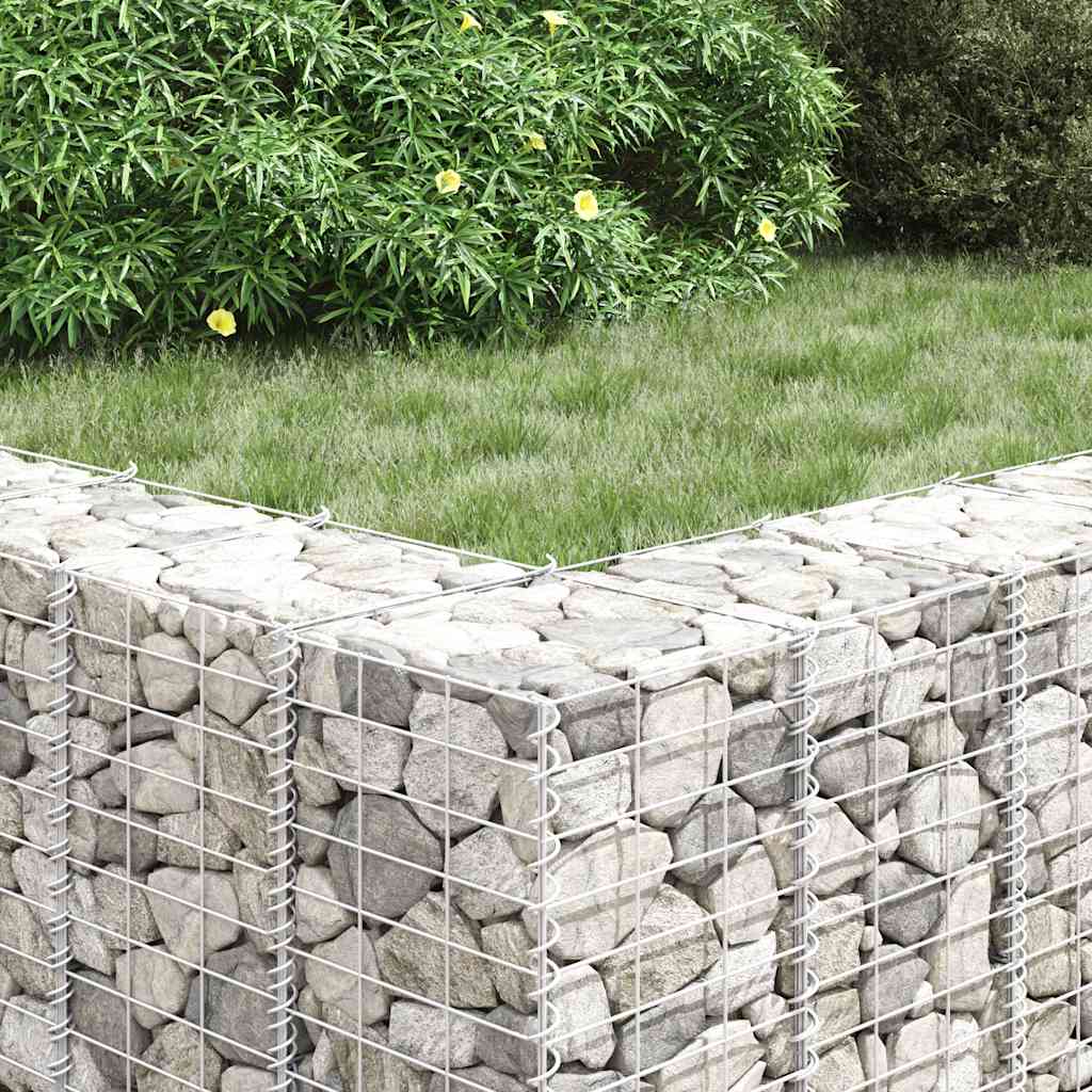 Gabionske gredice 4 kom 30 x 30 x 50/100/150/200 cm željezne
