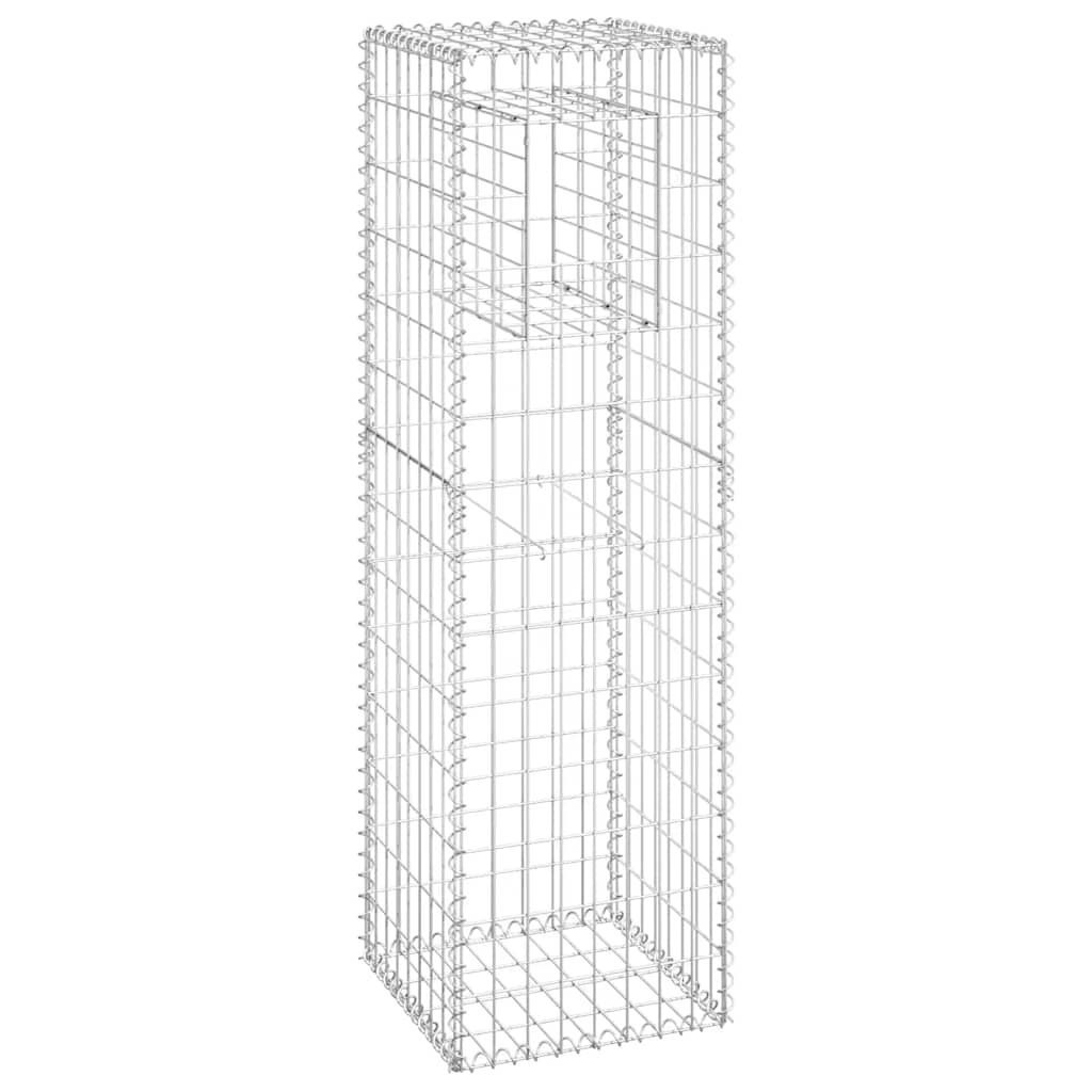 Gabionske stupne košare 2 kom 40 x 40 x 140 cm željezne