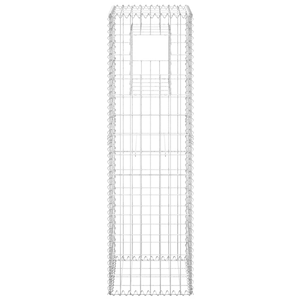 Gabionske stupne košare 2 kom 40 x 40 x 140 cm željezne