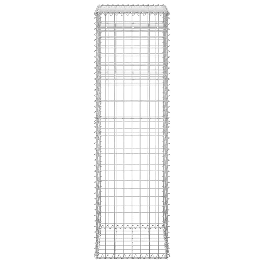 Gabionske stupne košare 2 kom 40 x 40 x 140 cm željezne