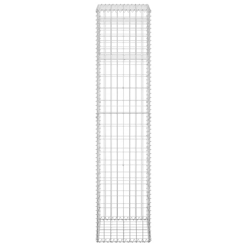 Gabionske stupne košare 2 kom 40 x 40 x 180 cm željezne