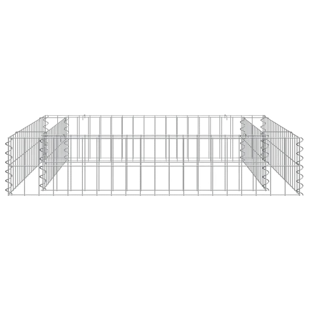 Gabionska povišena gredica od pocinčanog čelika 100x100x20 cm