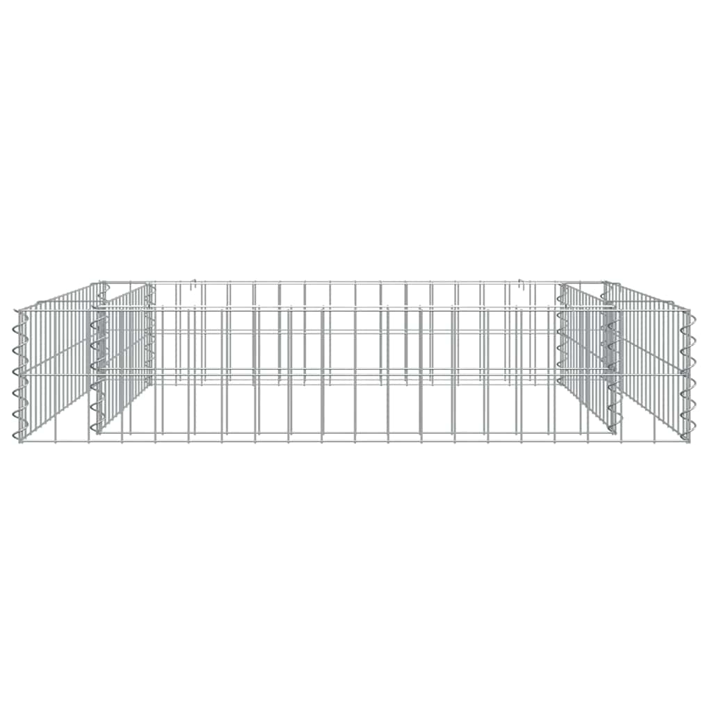 Gabionska povišena gredica od pocinčanog čelika 100x100x20 cm