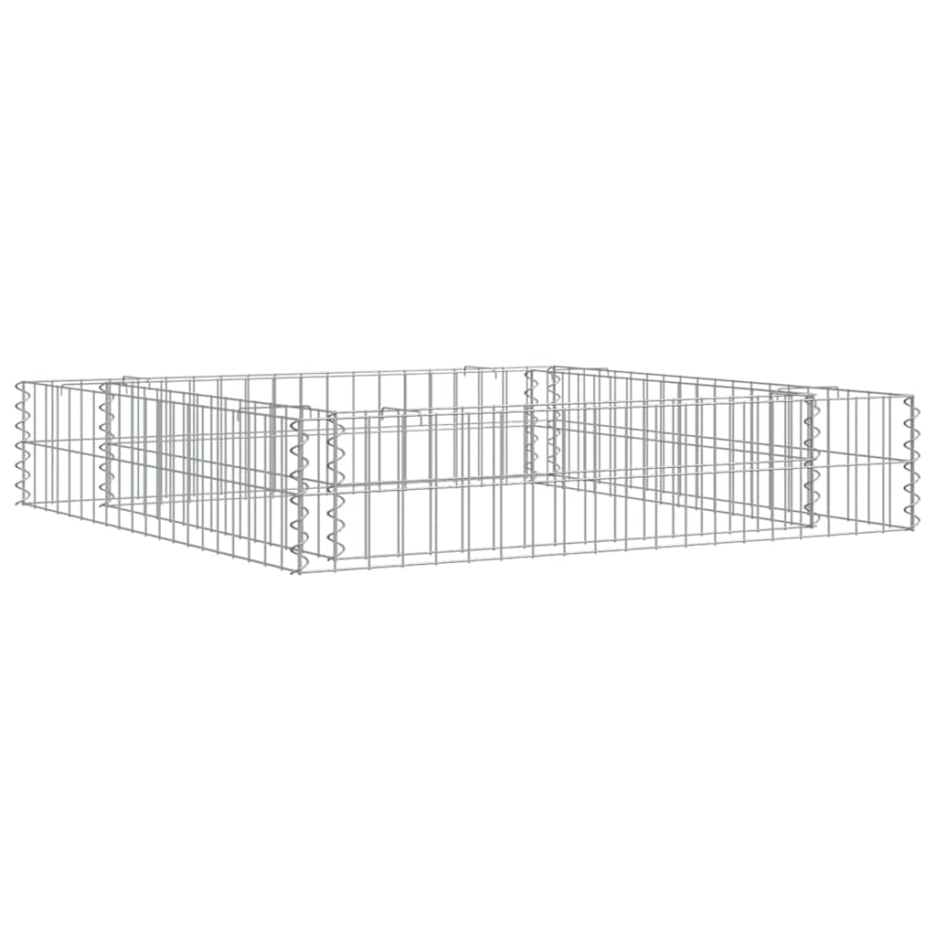 Gabionska povišena gredica od pocinčanog čelika 100x100x20 cm