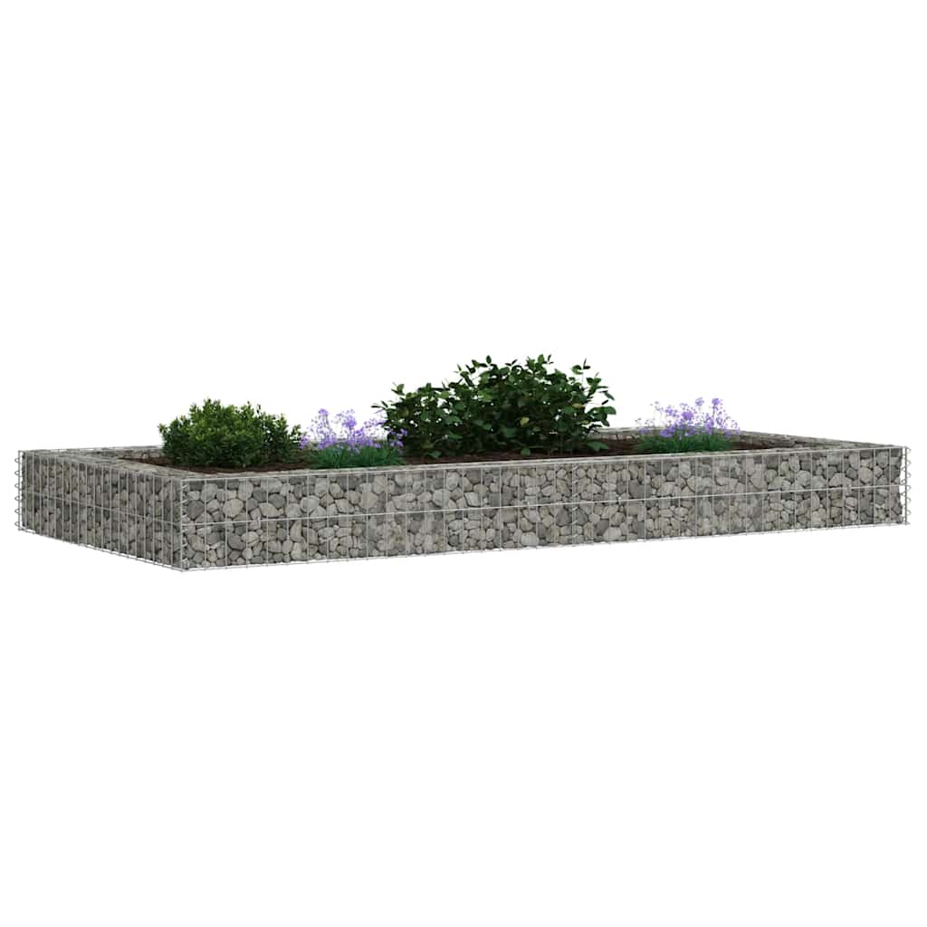Gabionska povišena gredica od pocinčanog čelika 200x100x20 cm